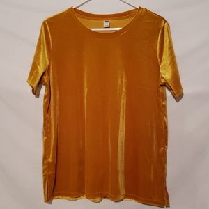 Old Navy gold velvet shirt